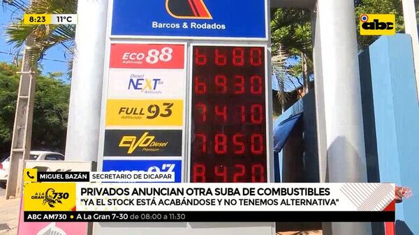 Emblemas privados anuncian otra suba del precio del combustible - ABC Noticias - ABC Color