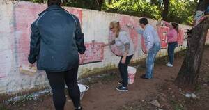 La Nación / Justicia Electoral destruye propaganda extemporánea en San Lorenzo