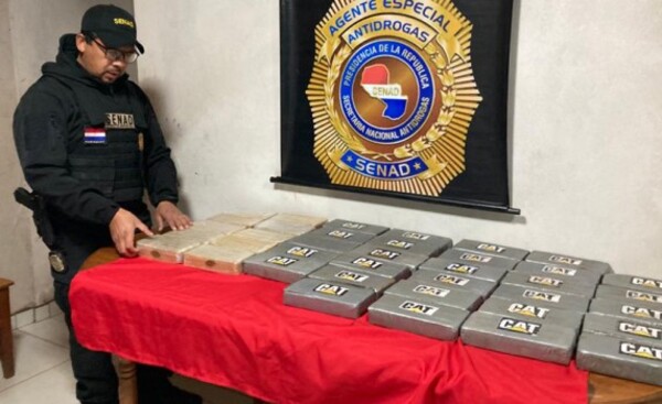 SENAD incautó más de 40 kilos de cocaína y detuvo a un hombre