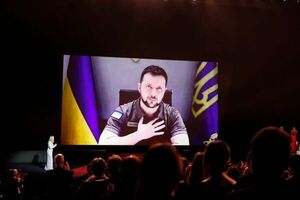 Zelensky intervino en el Festival de Cannes y pidió a la industria del cine no guardar silencio ante lo ocurrido en Ucrania