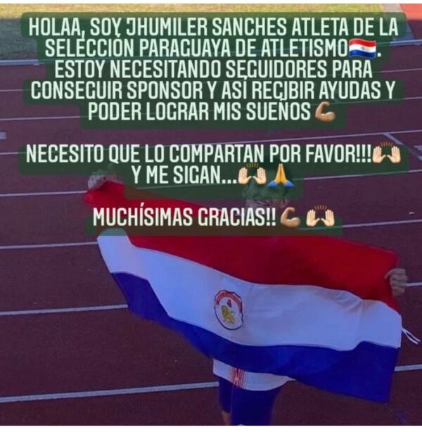 Joven atleta paraguayo pide apoyo en redes - El Trueno