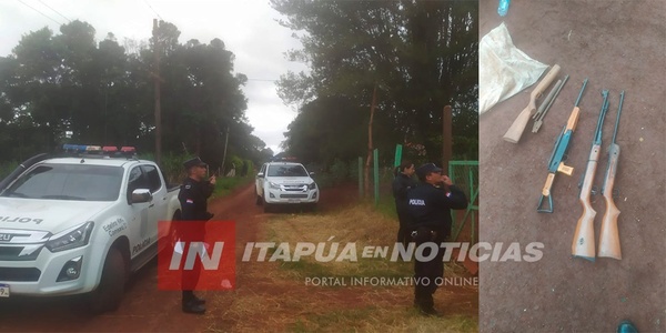 ALLANAMIENTO CON INCAUTACIÓN DE ARMAS DE FUEGO EN EDELIRA KM 28