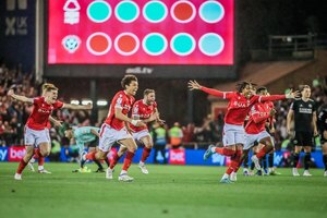 El Nottingham Forest de Braian Ojeda, a 90 minutos de volver a la Premier League
