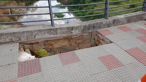 Otro hundimiento en puente de la Costanera de Asunción - Nacionales - ABC Color