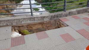 Otro hundimiento en puente de la Costanera de Asunción - Nacionales - ABC Color