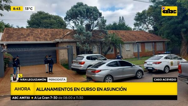 Caso Acevedo: allanan vivienda de la familia de Papo Morales - ABC Noticias - ABC Color