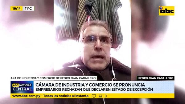 Empresarios de PJC rechazan que declaren estado de excepción en Amambay - ABC Noticias - ABC Color
