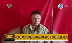 Robó moto que no le arrancó y fue detenido en San Lorenzo | Telefuturo