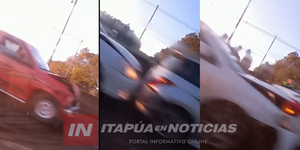 VEHÍCULOS INVOLUCRADOS EN UN CHOQUE MÚLTIPLE EN EL ACCESO A ENCARNACIÓN
