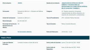 Sospechoso llamado para la Dirección de Material Bélico - El Independiente
