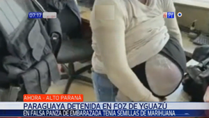 Paraguaya finge estar embarazada para pasar semillas de droga al Brasil