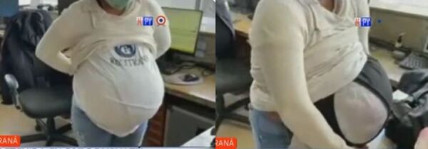 Fingió panza de embarazada con semillas de marihuana