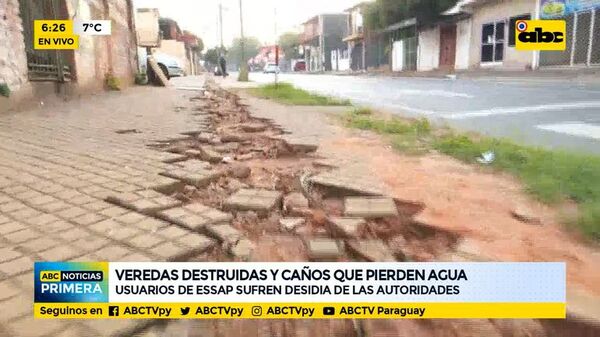 Veredas destruidas y caños que pierden agua - ABC Noticias - ABC Color