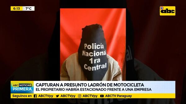 Capturan a presunto ladrón de motocicleta - ABC Noticias - ABC Color