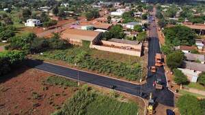 MOPC asfalta calles de Minga Guazú - La Clave