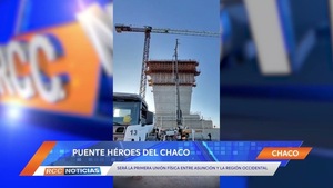 Puente Héroes del Chaco: se completa hormigonado de estructura laminar
