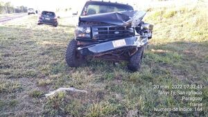 Conductores salen ilesos en cuádruple choque en San Ignacio