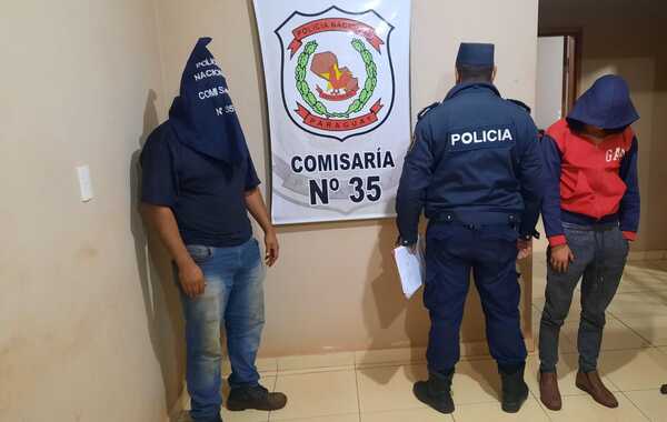 Detienen a dos personas quienes fueron sorprendidos hurtando yerba en Alto Vera