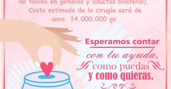 La Nación / Niña que necesita cirugía pide ayuda
