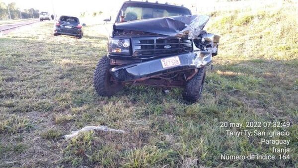 Conductores salen ilesos en cuádruple choque en San Ignacio