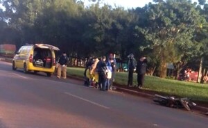 Motociclista resulta lesionada en accidente rutero en Minga Guazú