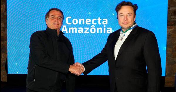 Elon Musk visitó Brasil y anunció junto a Bolsonaro lanzamiento de internet en el Amazonas