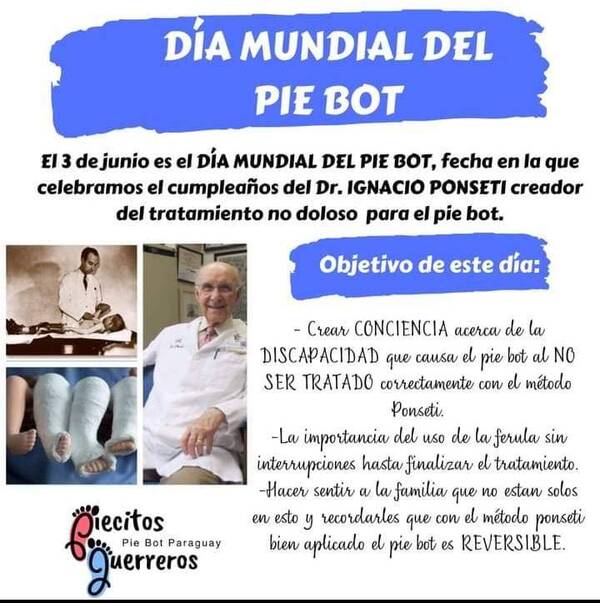 Crónica / "Piecitos Guerreros Paraguay" invita a celebrar el día mundial del pie bot