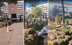 Jardines del hospital central del IPS registran un milagroso florecimiento - Nacionales - ABC Color