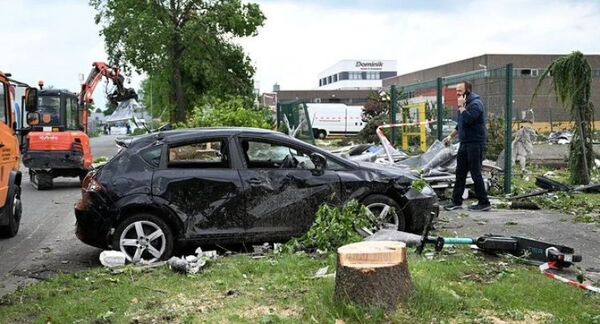 Un tornado dejó al menos 40 heridos en el oeste de Alemania