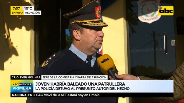 Joven habría baleado una patrullera - ABC Noticias - ABC Color