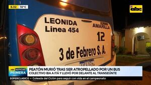 Peatón murió tras ser atropellado por un bus - ABC Noticias - ABC Color