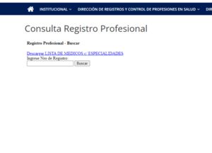 Diario HOY | A un 'click': datos de profesionales de salud pueden consultarse vía web