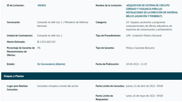 General pide 48 horas para aclarar licitación de cámaras - El Independiente