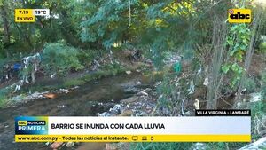 Barrio se inunda con cada lluvia - ABC Noticias - ABC Color