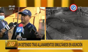 Un detenido tras allanamientos simultáneos en Asunción y Central | Telefuturo