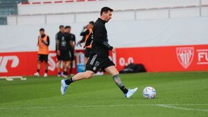 Argentina completa su primer entrenamiento en Bilbao