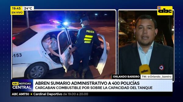 Abren sumario administrativo a 400 policías: Cargaban combustible por sobre la capacidad del tanque - ABC Noticias - ABC Color