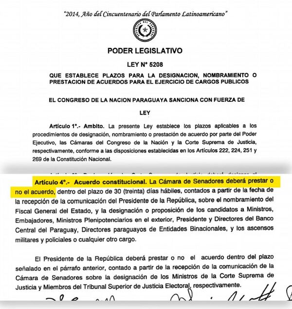 No hay antecedente de devolución de ternas  - Nacionales - ABC Color