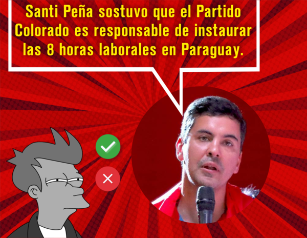 Santiago Peña desconoce la historia al decir que el Partido Colorado instauró las 8 horas laborales. - El Independiente
