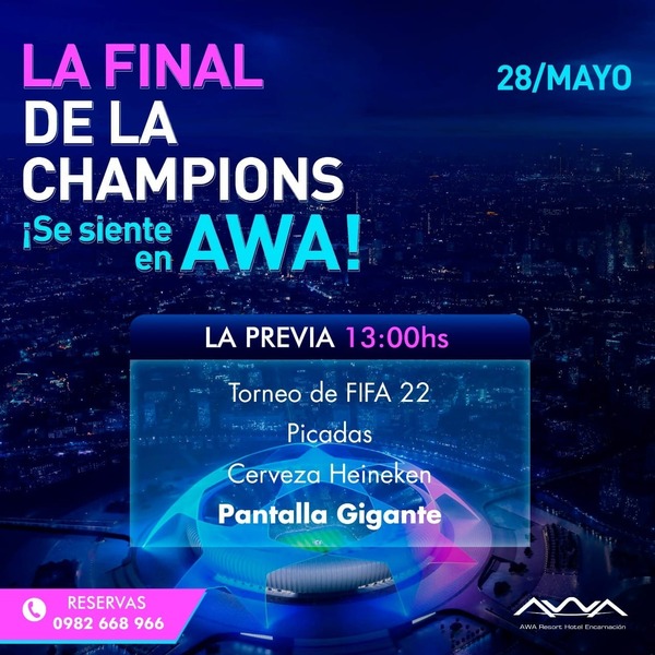 La final de la Champions se siente en el AWA