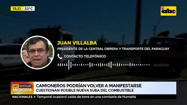 Camioneros podrían volver a manifestarse - ABC Noticias - ABC Color