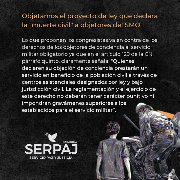 Serpaj cuestionan aprobación de “muerte civil” para objetores de conciencia - ADN Digital
