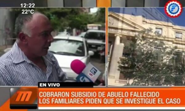 Denuncian que cobraron subsidio de abuelo fallecido - PARAGUAYPE.COM