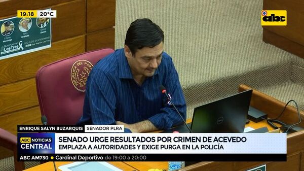 Senado urge resultados por crimen de José Carlos Acevedo y emplaza a autoridades - ABC Noticias - ABC Color
