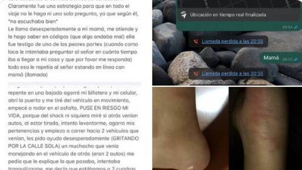Crónica / Joven denunció que tuvo que saltar de un auto en marcha para salvar su vida