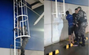 Diario HOY | Ladrón quedó atrapado en el techo de un comercio, lo bajaron y luego fue preso
