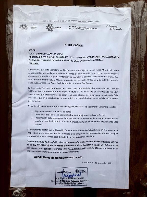 Tras la polémica, Cultura suspende obra en caserón antiguo de Asunción - Nacionales - ABC Color