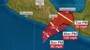La tormenta Ágatha mantiene su trayectoria hacia costas de la mexicana Oaxaca - Mundo - ABC Color