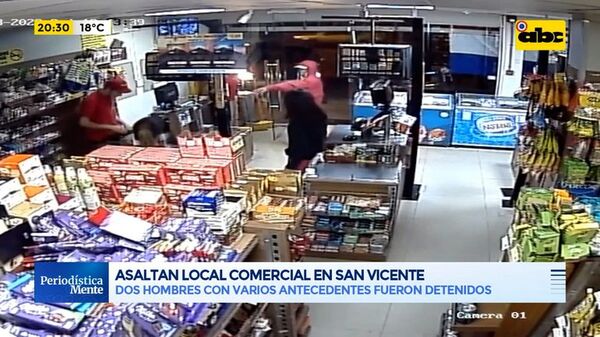 Enfrentamiento y detención en San Vicente: Dos malvivientes asaltaron un local 24 horas - Periodísticamente - ABC Color