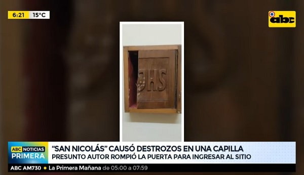 Detienen a “San Nicolás” por destrozos en capilla